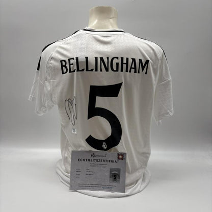 Real Madrid Trikot Jude Bellingham signiert Autogramm Adidas COA L