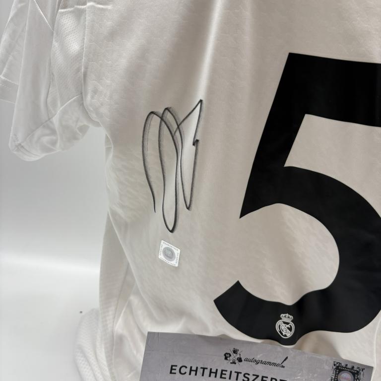 Real Madrid Trikot Jude Bellingham signiert Autogramm Adidas COA L
