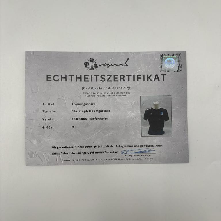 1899 Hoffenheim Shirt Christoph Baumgartner signiert Bundesliga Fußball Neu Puma M