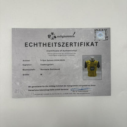 BVB Trikot 2024/2025 Teamsigniert Borussia Dortmund COA Puma neu M