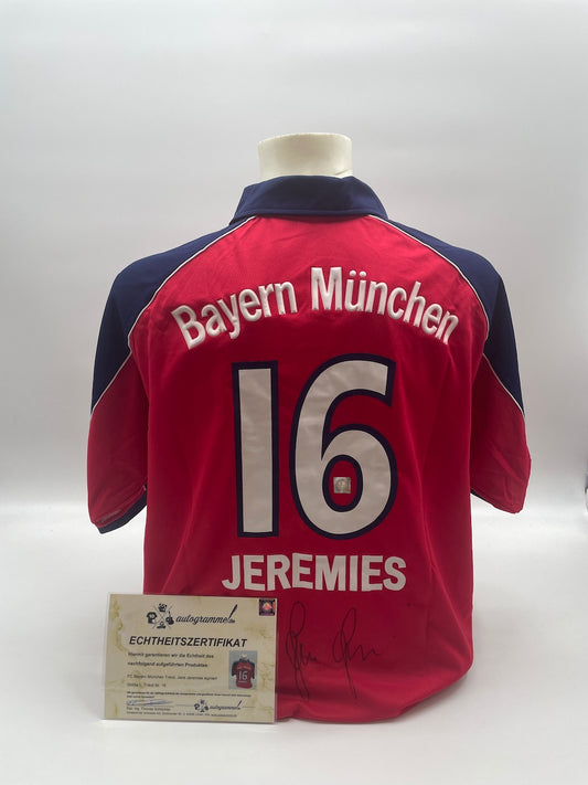 Bayern München Trikot Jens Jeremies signiert Autogramme Bundesliga Adidas COA L