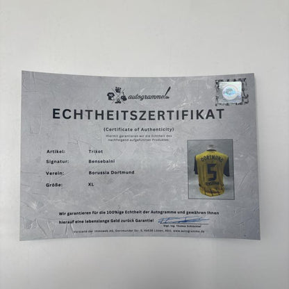 Borussia Dortmund Trikot Ramy Bensebaini signiert BVB neu Puma signiert XL
