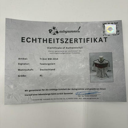 Deutschland Trikot WM 2014 Teamsigniert Autogramm DFB Weltmeister Adidas XL