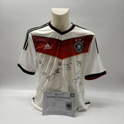 Deutschland Trikot WM 2014 Teamsigniert Autogramm DFB Weltmeister Adidas L