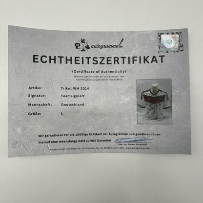 Deutschland Trikot WM 2014 Teamsigniert Autogramm DFB Weltmeister Adidas L