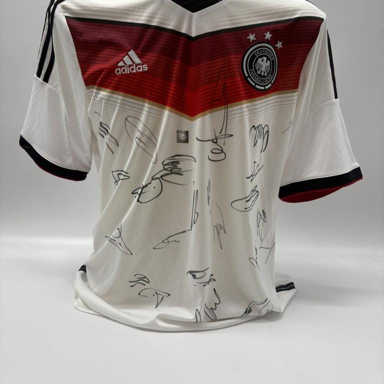 Deutschland Trikot WM 2014 Teamsigniert Autogramm DFB Weltmeister Adidas L