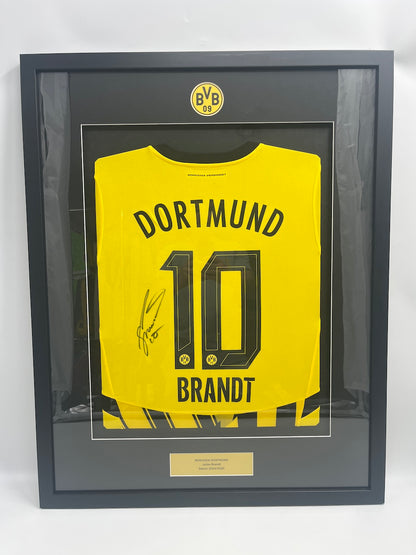 Borussia Dortmund Trikot Julian Brandt signiert im Rahmen Puma BVB