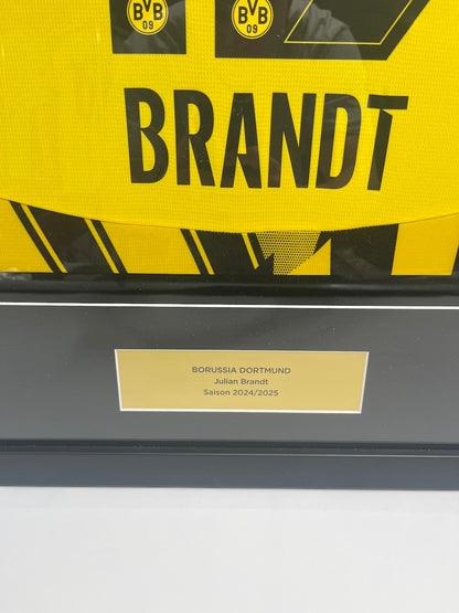 Borussia Dortmund Trikot Julian Brandt signiert im Rahmen Puma BVB