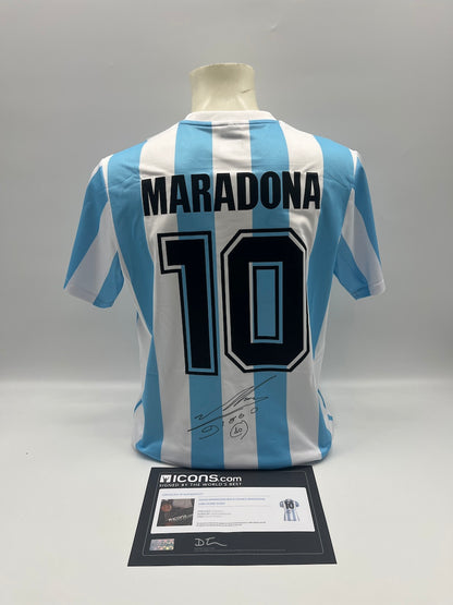 Argentinien Trikot Diego Maradona signiert Autogramm COA neu L