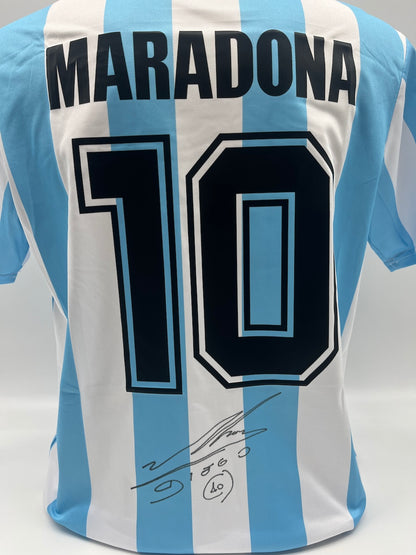 Argentinien Trikot Diego Maradona signiert Autogramm COA neu L
