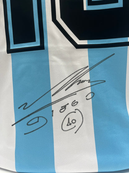 Argentinien Trikot Diego Maradona signiert Autogramm COA neu L