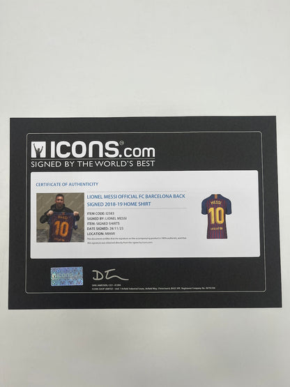 FC Barcelona Trikot Lionel Messi signiert Autogramm Nike COA L