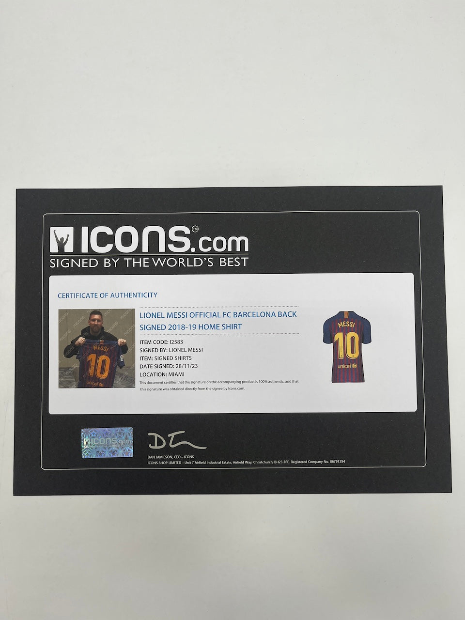 FC Barcelona Trikot Lionel Messi signiert Autogramm Nike COA L