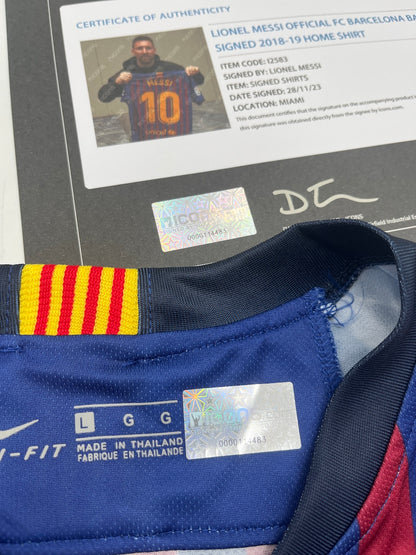 FC Barcelona Trikot Lionel Messi signiert Autogramm Nike COA L