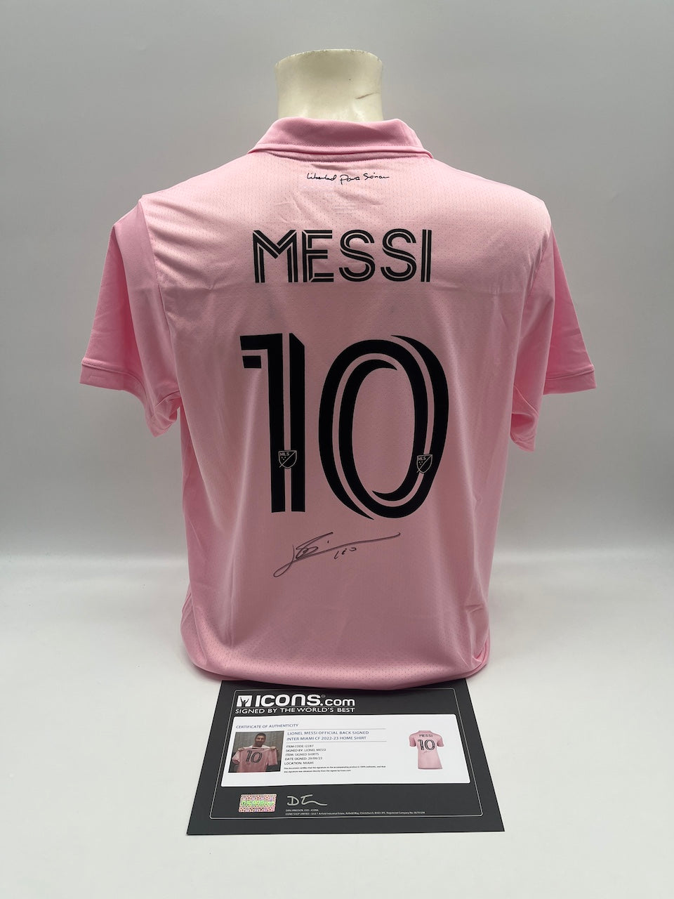 Inter Miami Trikot Lionel Messi signiert Autogramm Adidas COA L