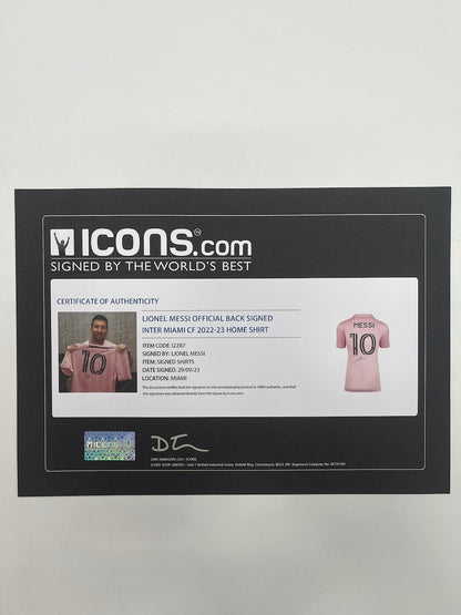 Inter Miami Trikot Lionel Messi signiert Autogramm Adidas COA L