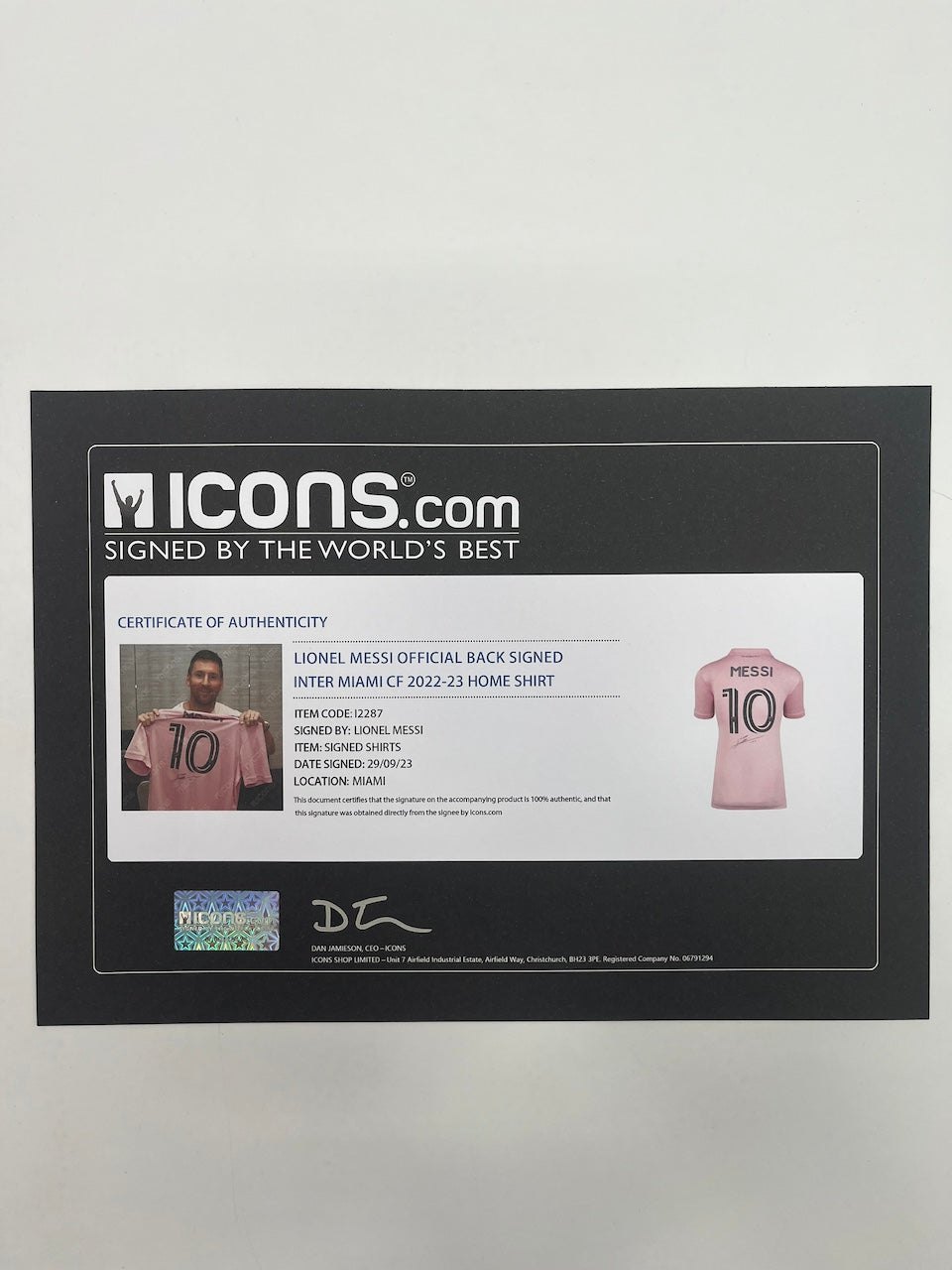 Inter Miami Trikot Lionel Messi signiert Autogramm Adidas COA L