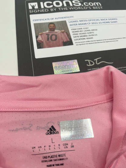 Inter Miami Trikot Lionel Messi signiert Autogramm Adidas COA L