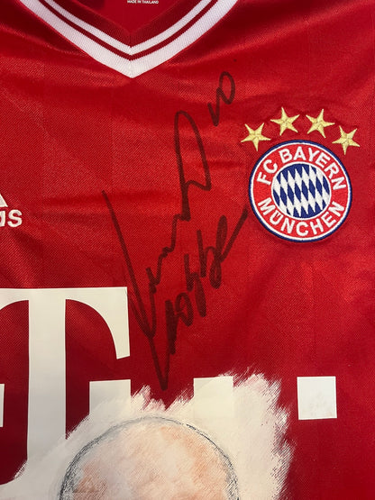 Bayern München Trikot Portrait Arjen Robben handgemalt und signiert 164
