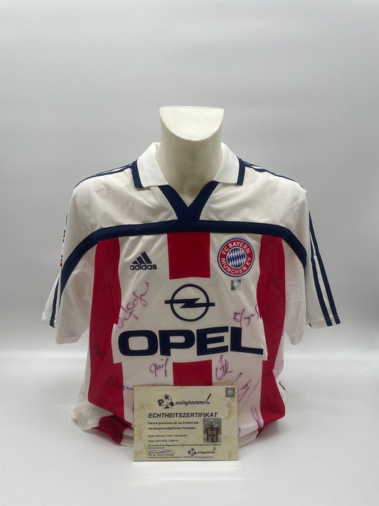 Bayern München Trikot 2001/2002 Teamsigniert Autogramm Bundesliga COA Adidas XL