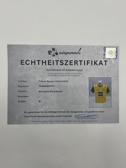 BVB Trikot 2024/2025 Teamsigniert Borussia Dortmund COA Puma M