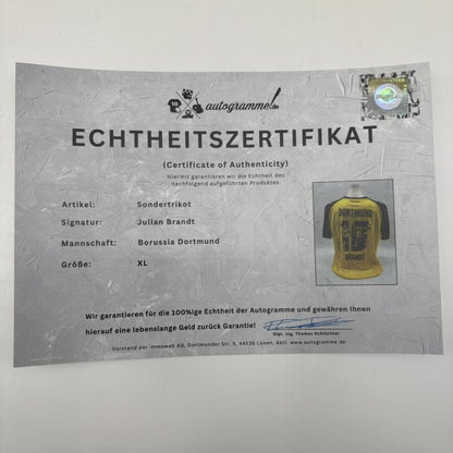 Borussia Dortmund Sondertrikot Julian Brandt signiert Autogramm Puma BVB XL