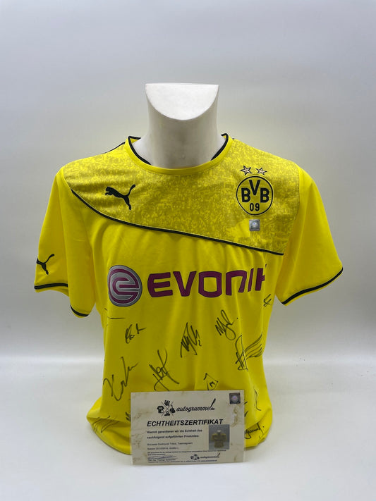 BVB Trikot 2013/2014 Teamsigniert Borussia Dortmund Bundesliga COA BVB Puma L