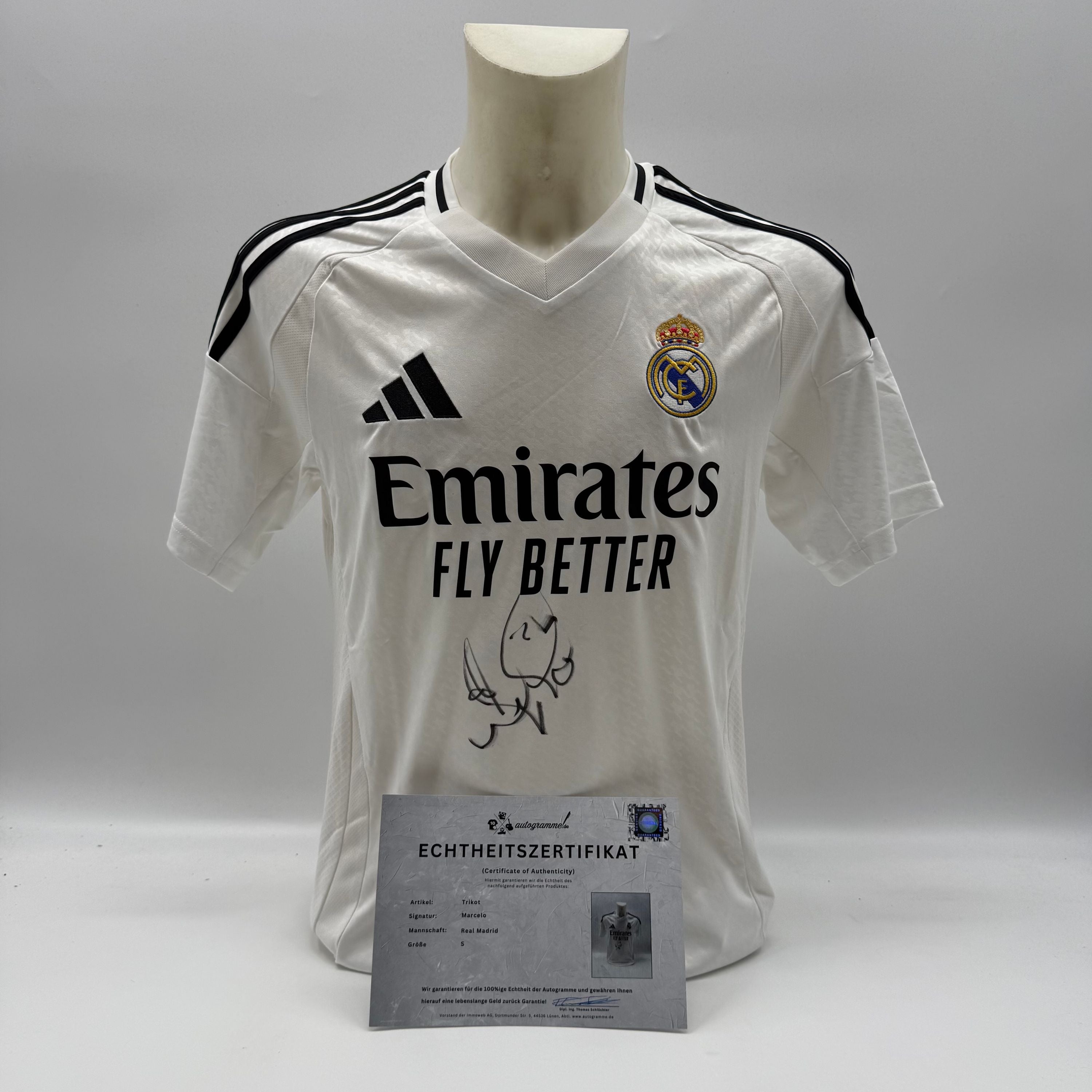 Real Madrid Trikot Marcelo signiert Autogramm Adidas COA S
