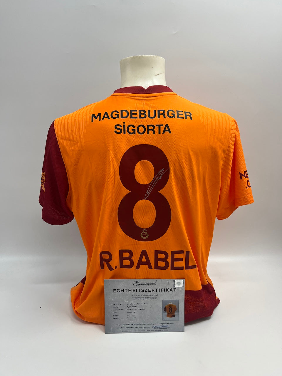 Matchworn Galatasaray Istanbul Trikot getragen& signiert von Ryan Babel XL