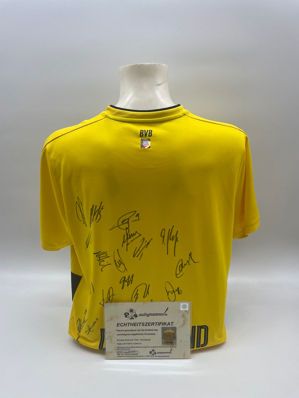BVB jersey 2017/2018 team signed Borussia Dortmund Coa Bundesliga Puma XL