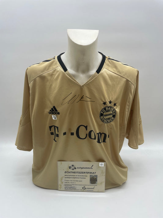 Bayern München Trikot Gerd Müller signiert Autogramme Adidas 2XL