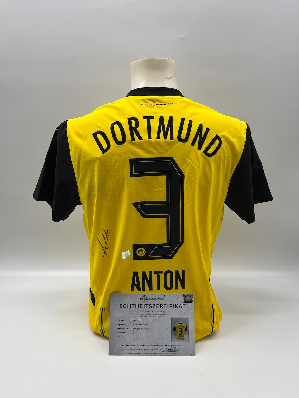 Borussia Dortmund Authentic Trikot Waldemar Anton signiert BVB Puma M