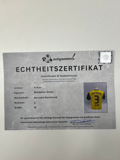 Borussia Dortmund Authentic Trikot Waldemar Anton signiert BVB Puma M