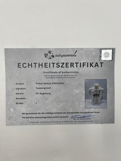 FC Augsburg Trikot 2020/2021 Teamsigniert COA Nike L