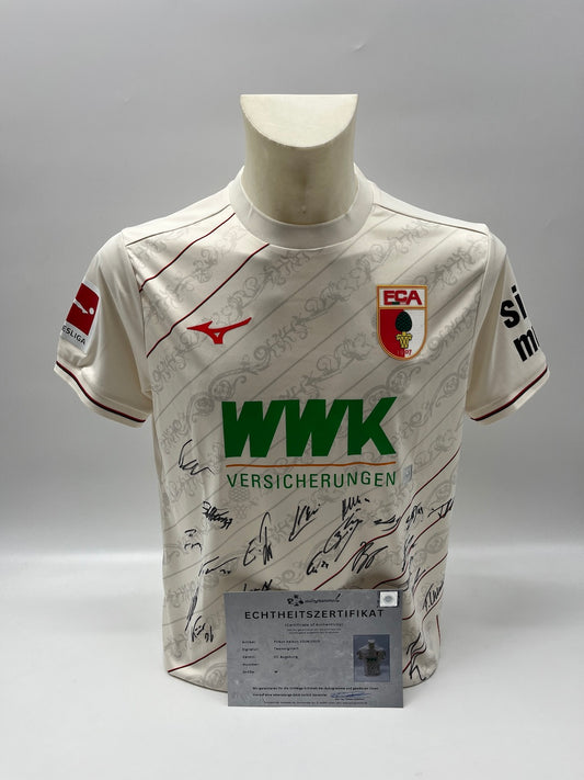 FC Augsburg Trikot 2024/2025 Teamsigniert COA Bundesliga M