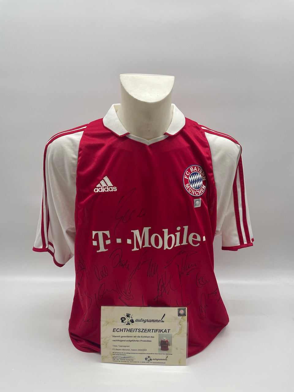 Bayern München Trikot 2004/2005 Teamsigniert Fußball COA Adidas L