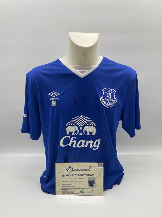 FC Everton Trikot 2015/2016 Teamsigniert England Autogramm Umbro XL