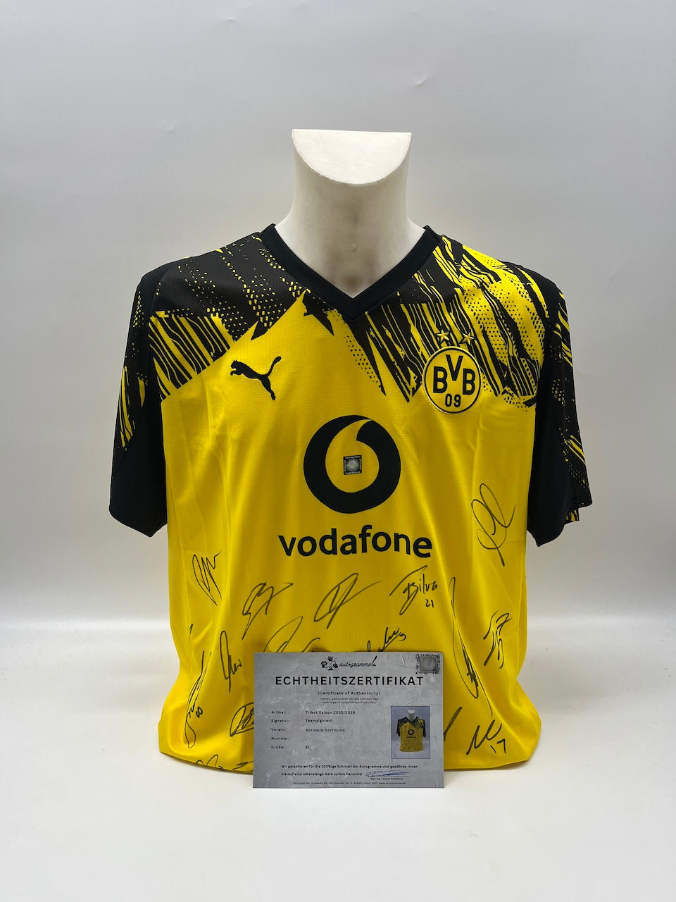 BVB Trikot 2025/2026 Teamsigniert Borussia Dortmund COA Puma XL