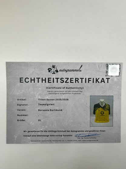 BVB Trikot 2025/2026 Teamsigniert Borussia Dortmund neu Puma XL