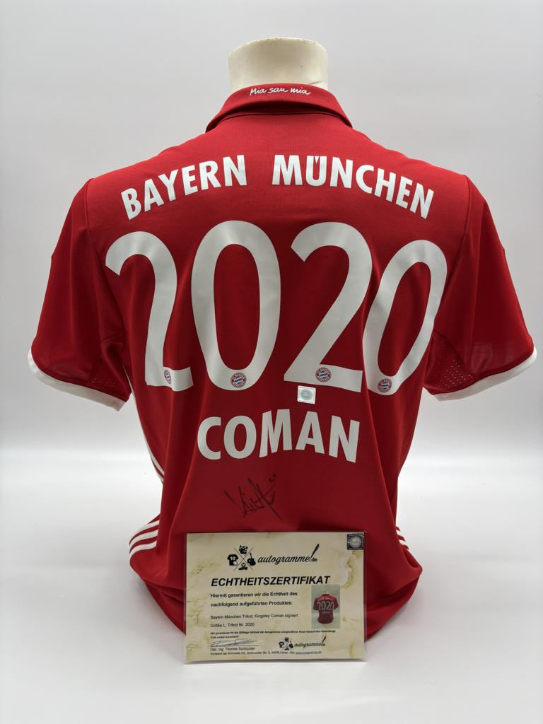 Bayern München Trikot Kingsley Coman signiert Autogramme Bundesliga Adidas L