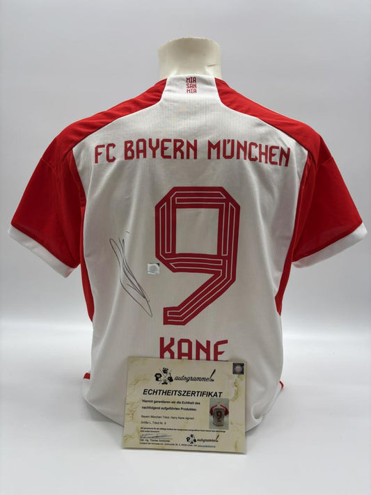 Bayern München Trikot Harry Kane signiert Autogramme Bundesliga Adidas L