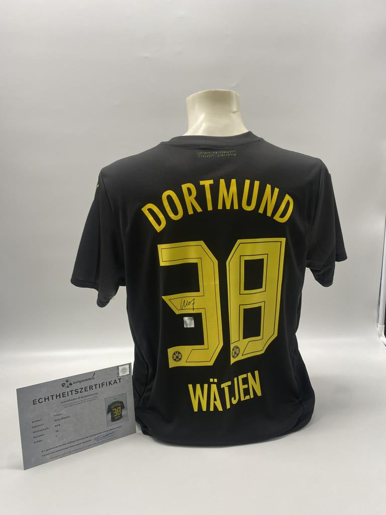 Borussia Dortmund Trikot Kjell Wätjen signiert BVB neu Puma signiert L