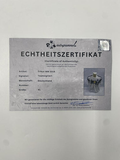 Deutschland Trikot WM 2018 Teamsigniert DFB Adidas XL