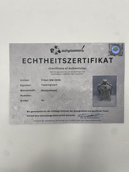 Germany Jersey World Cup 2006 Team Signed DFB Adidas XL