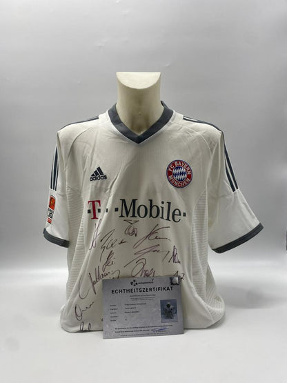 Bayern München Trikot 2003/2004 Teamsigniert Autogramm COA Adidas XL