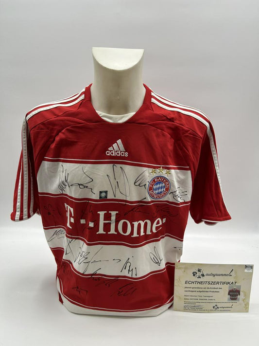 Bayern München Trikot 2007/2008 und 2008/2009 Teamsigniert Bundesliga COA Adidas XL