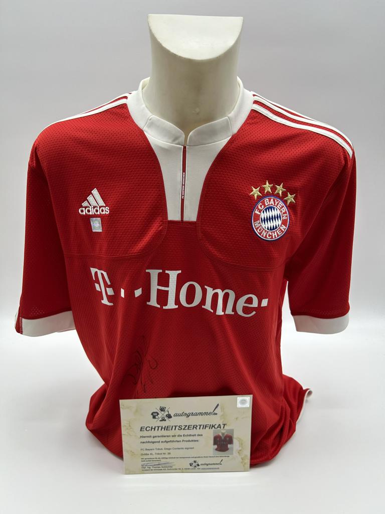 Bayern Munich jersey Diego Contento signed Adidas FCB COA autograph XL