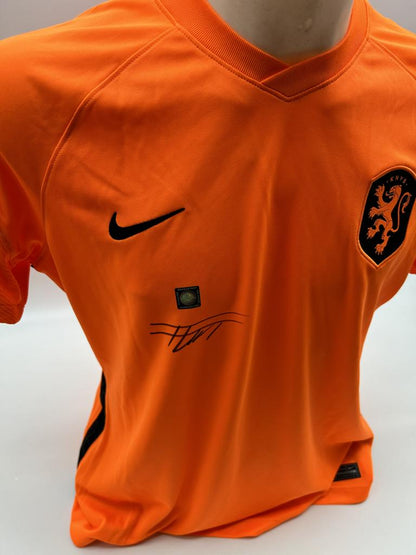 Niederlande Frauentrikot Frenkie de Jong signiert Autogramm Holland Nike XL