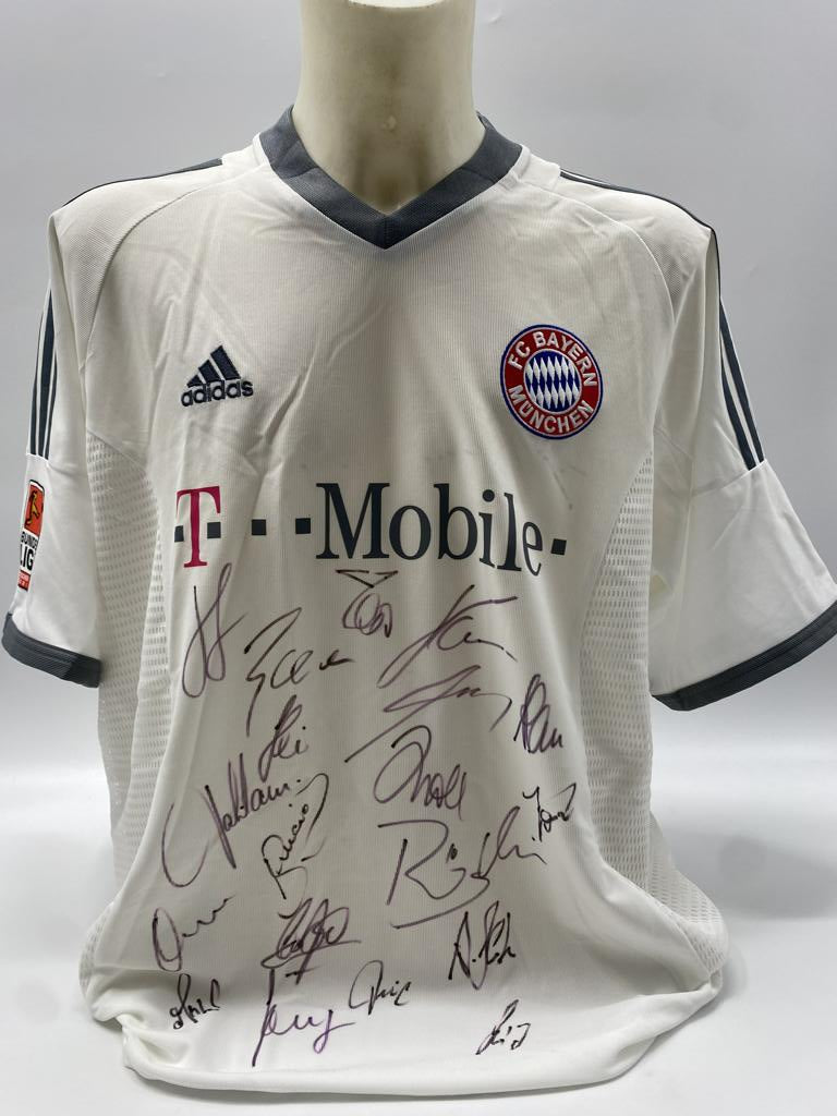 Bayern München Trikot 2003/2004 Teamsigniert Autogramm COA Adidas XL