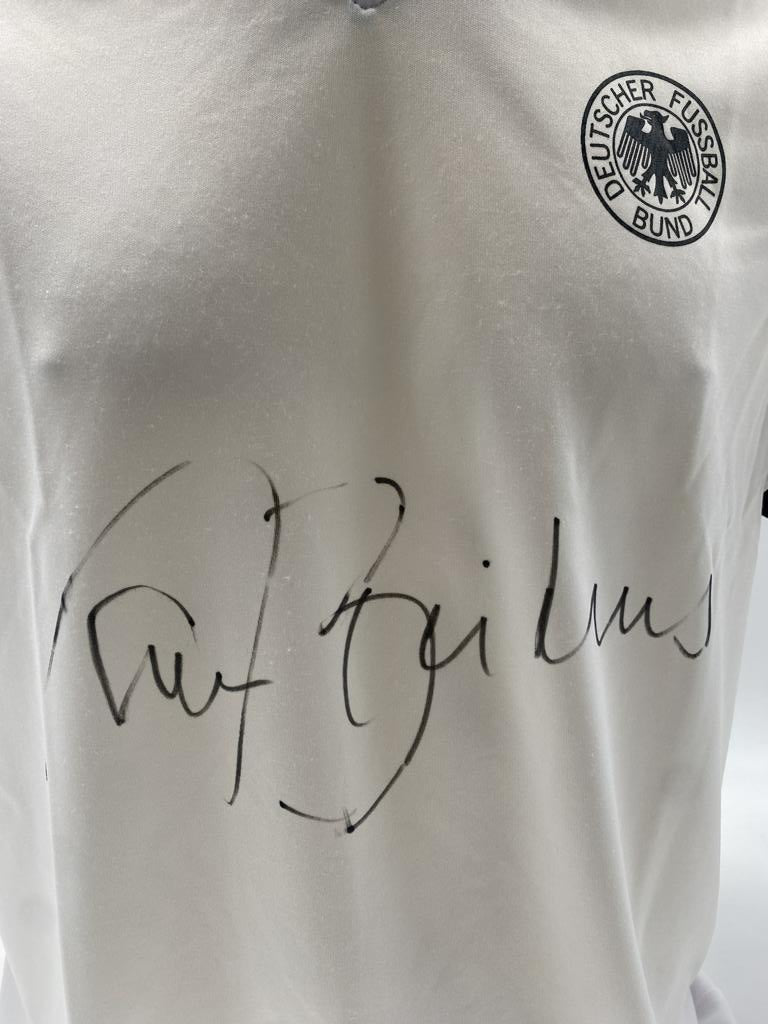 DFB Trikot Paul Breitner signiert Adidas COA Deutschland Autogramm M